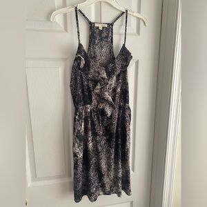 Gray pattern mini dress, size small. Brand: Lush